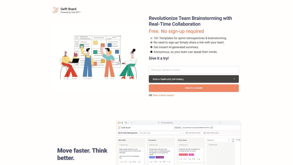 Swift Board: Agile Project Management & Instant Team Collaboration Tool