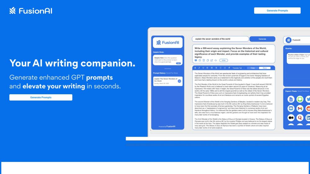 Fusion: Landing Page Generator for Customizable Websites