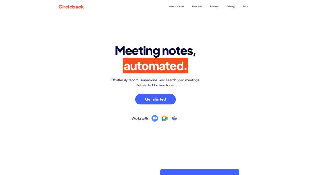 Circleback: AI Meeting Assistant for Secure Transcription & Action Items