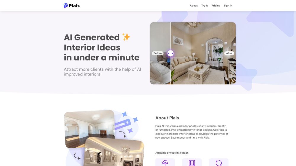 Plais AI: Transforms Photos into Extraordinary Interior Designs