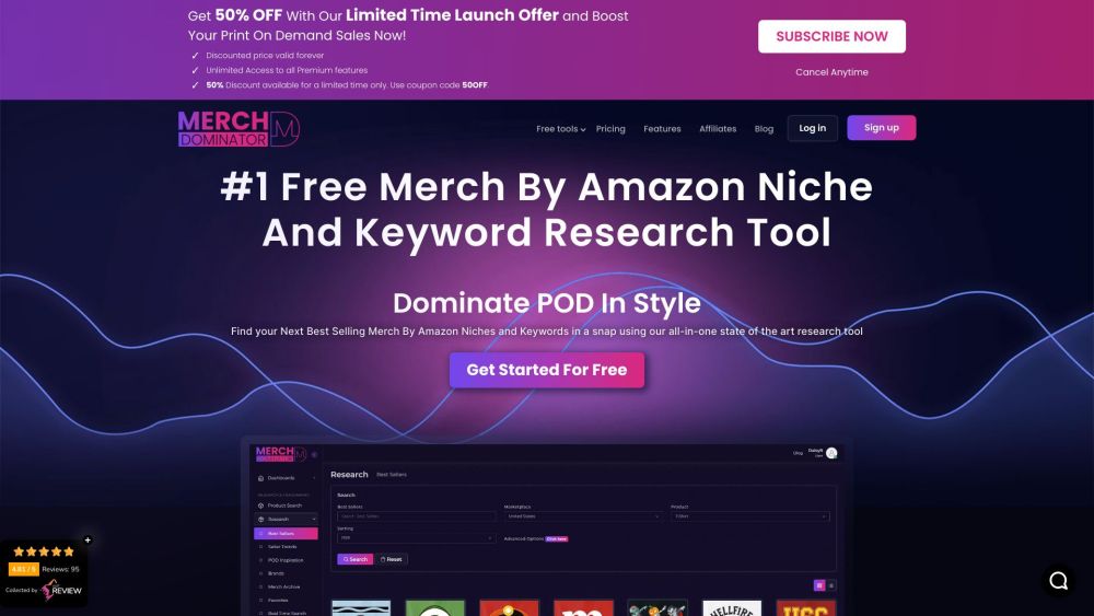 Merch Dominator: Free Tools for Profitable Amazon POD Sales