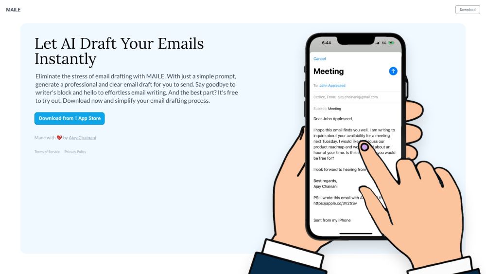 MAILE: AI Email Drafting App - Effortless, Professional iPhone Use