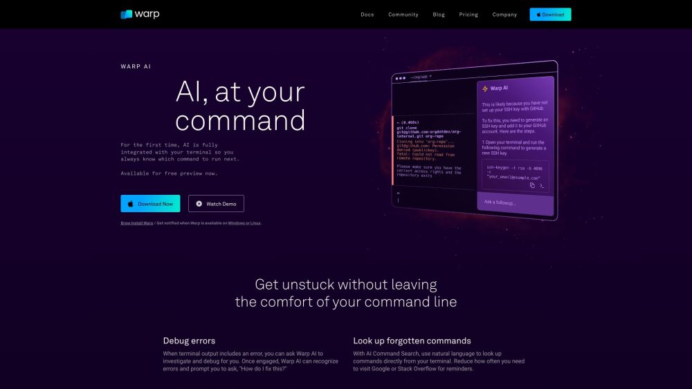 Warp.dev: AI-Powered Rust Terminal for Rapid Software Development