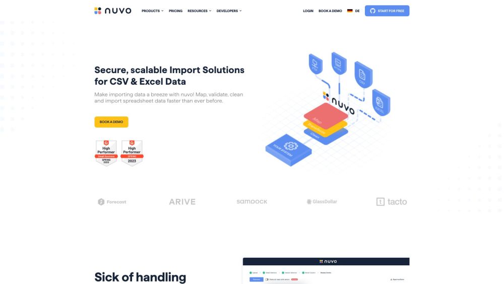 Nuvo: Secure, Scalable Data Import and Effective Spreadsheet Handling