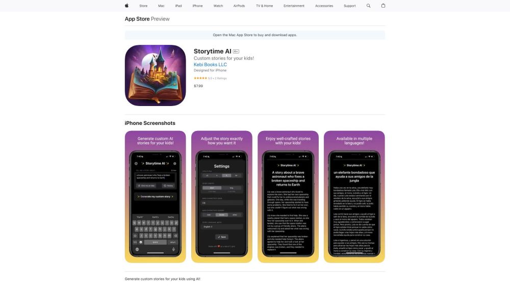 StoryGen: Personalized Unique Stories for Kids Based on Their Interests