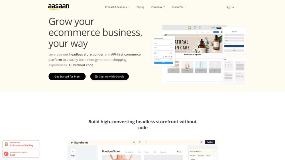 Aasaan: Drag & Drop Storefront Builder for Next-Gen E-commerce