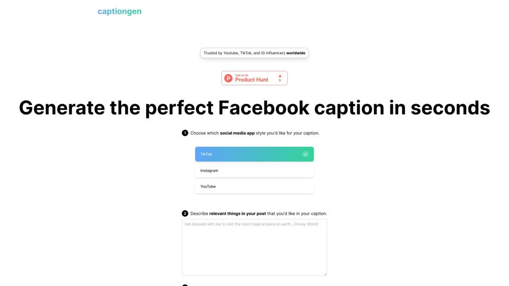 Caption Generator: AI Tool for Captivating Social Media Content