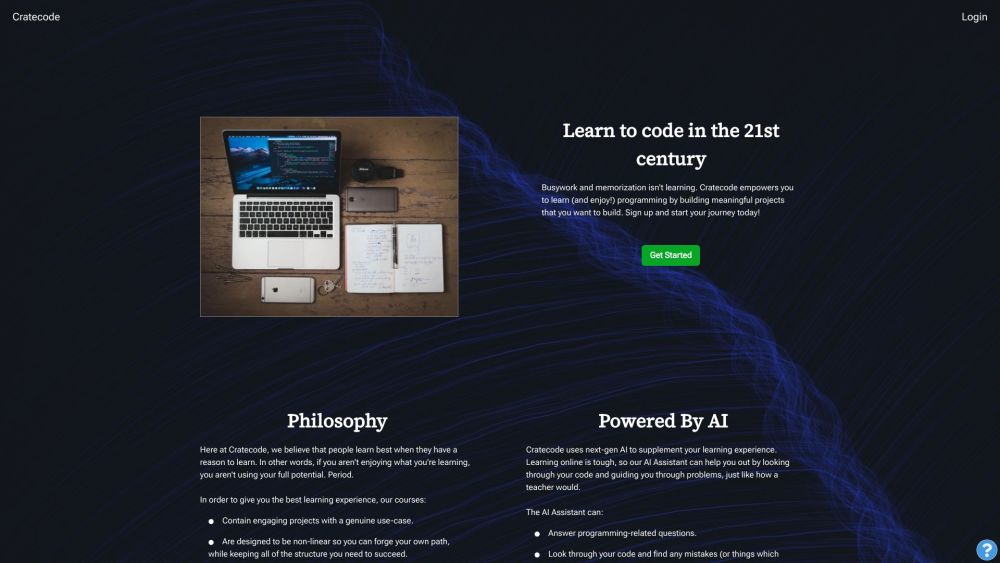 Cratecode: AI-Powered Coding Platform with Projects & Growth Tracking