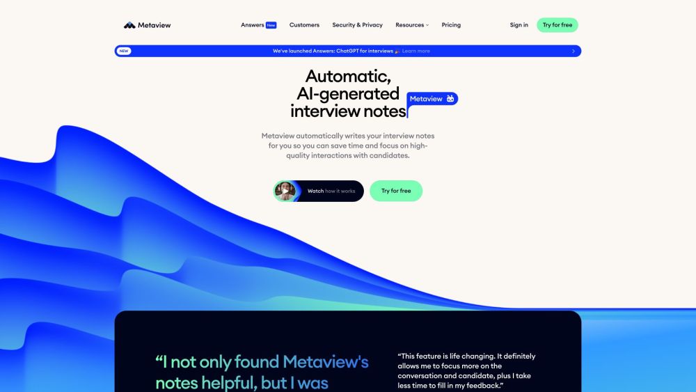 Metaview: AI Notes & Summaries Tool - Automated Interview Summaries