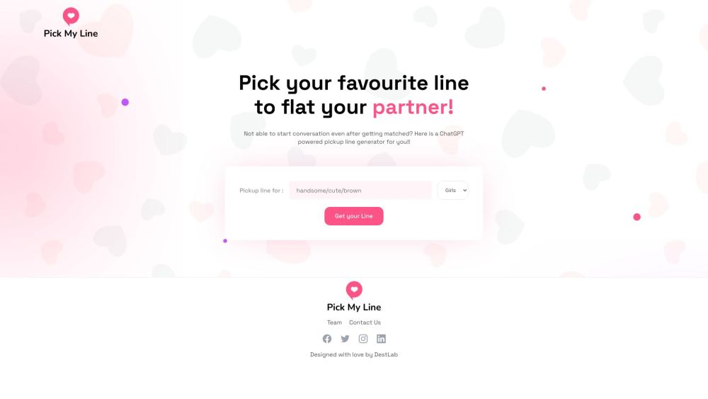 Pickmyline: Online Matching Service to Find Your Perfect Match