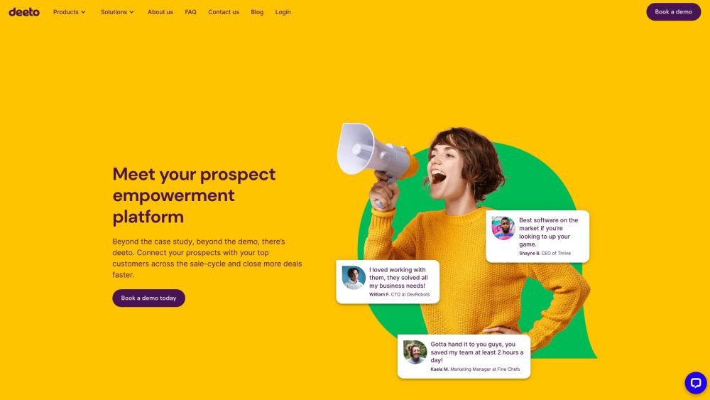 Deeto: Connect Prospects, Gain Insights, Close Deals with Customer Input