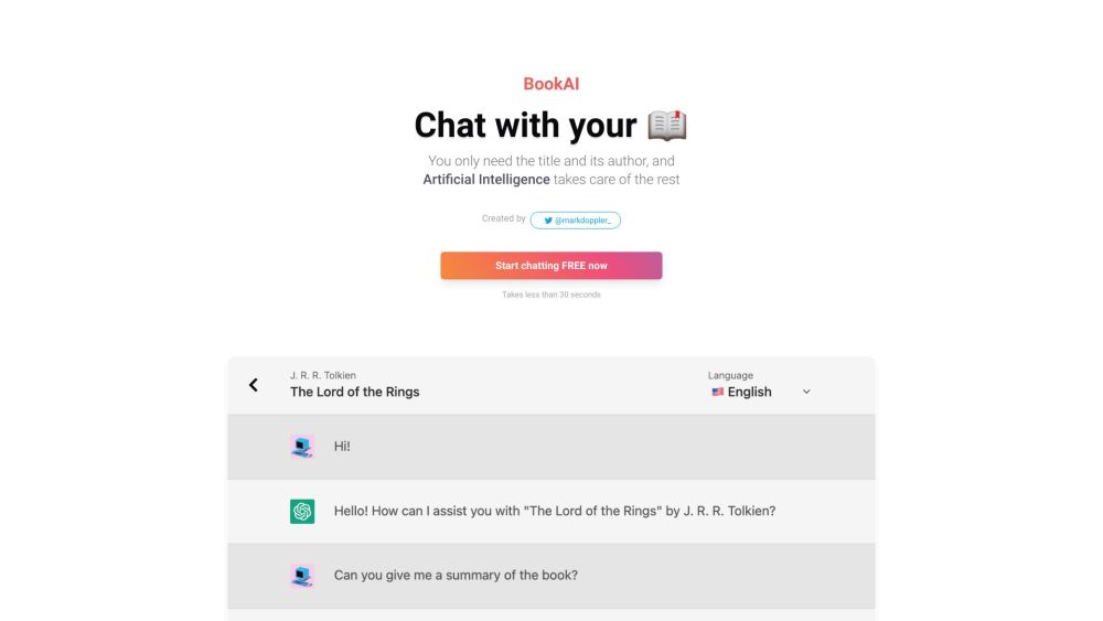 BookAI.chat: Chat with Books Using GPT AI Models