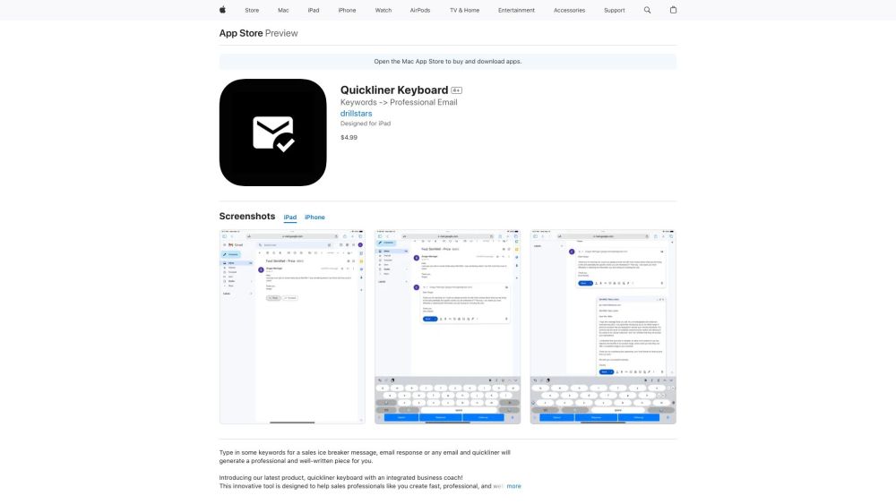 Quickliner Keyboard: Fast, Professional Email & Sales Text Creation