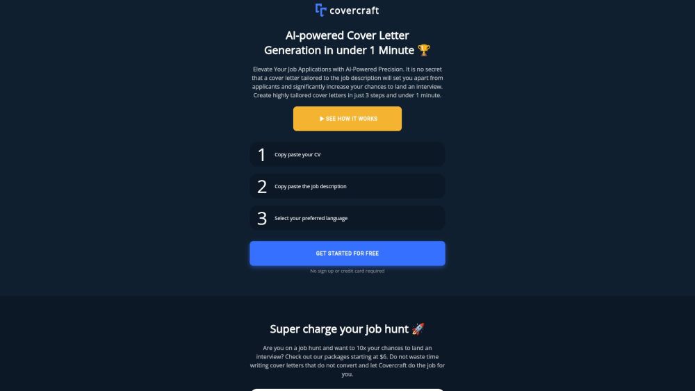 Covercraft: AI-Powered, Personalized Cover Letters in Minutes