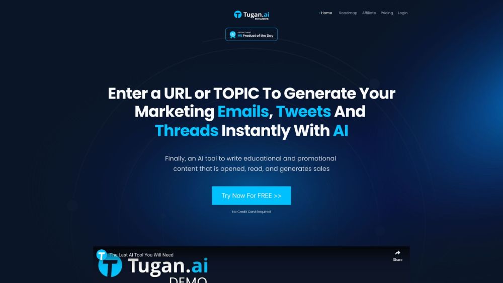 Tugan.ai: AI Email & Social Content Creation Tool