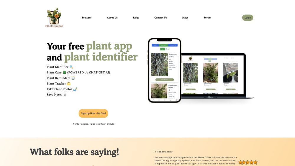 Plants Galore: Identifier, Care Tracker, Note Keeper - Free Plant App