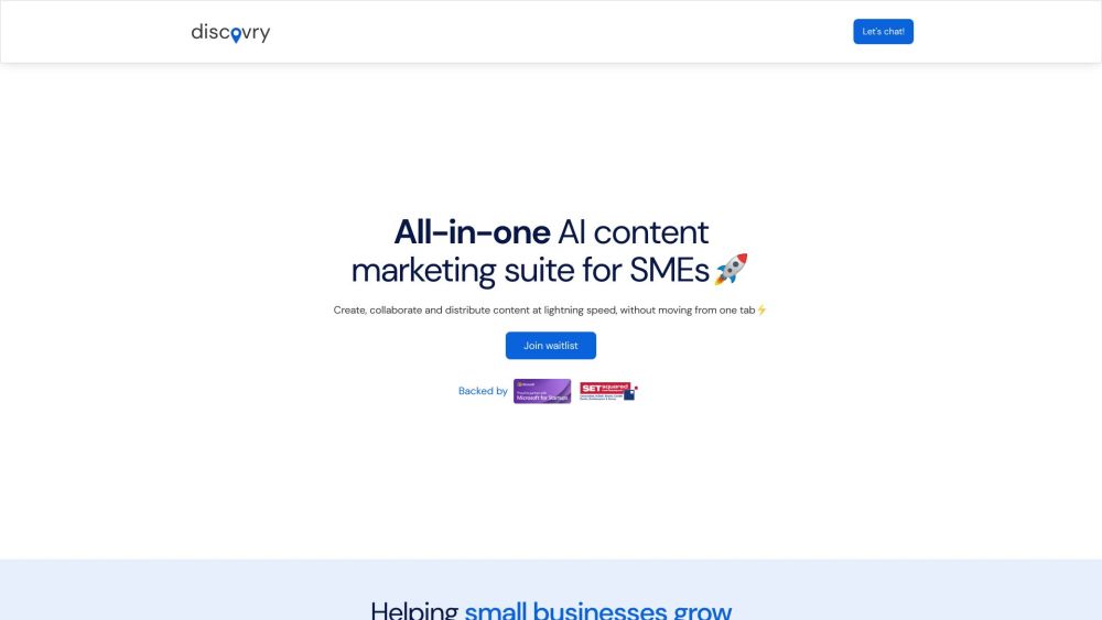 Discovry: AI Marketing, Content Creation, Collaboration & Automation