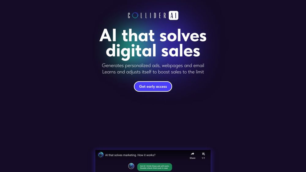 Collider AI: AI-Powered Marketing for Personalized Ads & Sales Optimization