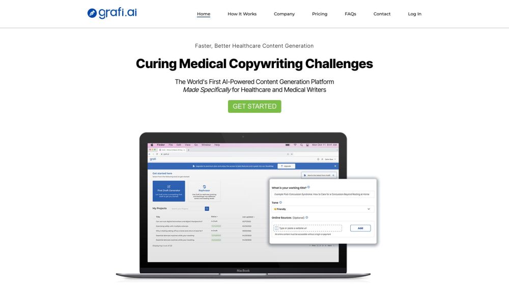 Grafi AI: AI-Powered Medical Content Writing & Certified References