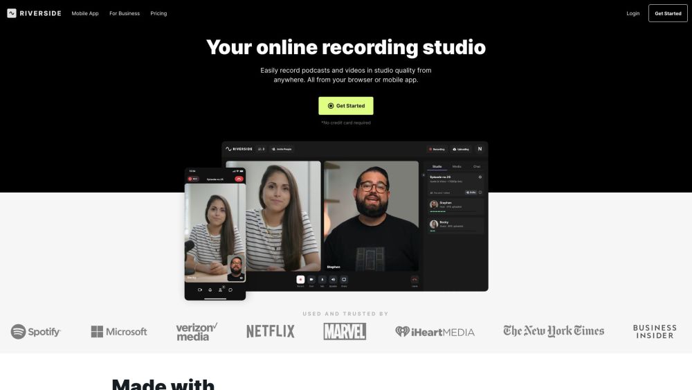 Riverside.fm: Virtual Studio for High-Quality Podcasts & 4K Videos