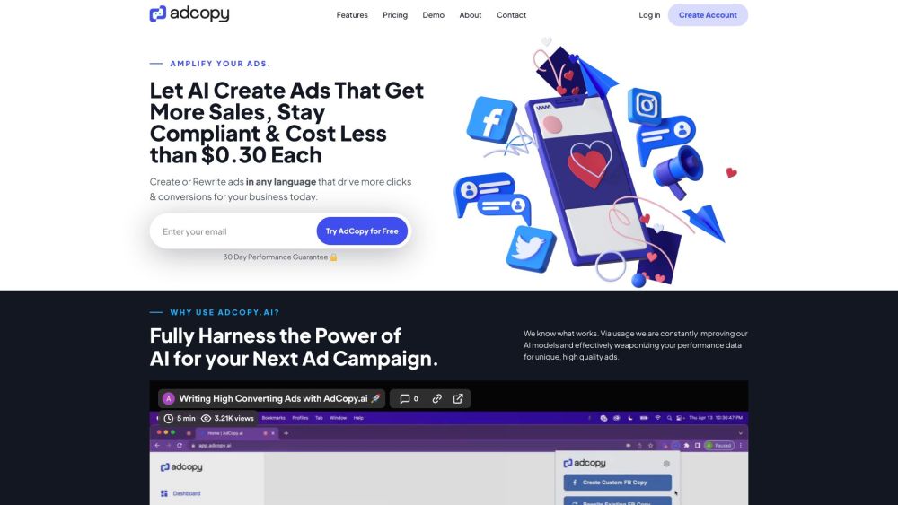 AdCopy.ai: Create AI-Driven Ads for eCommerce Success