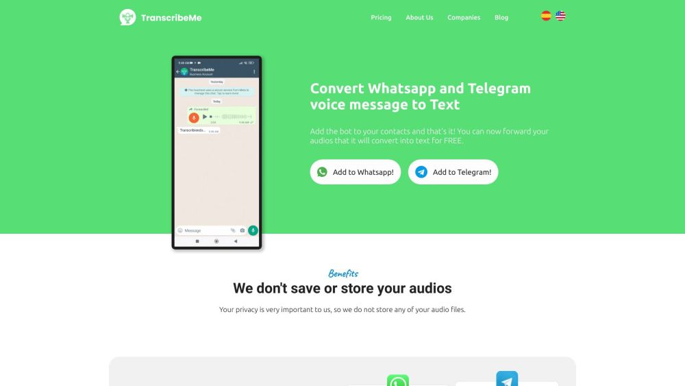 TranscribeMe: Convert WhatsApp, Telegram Voice Notes to Text Effortlessly