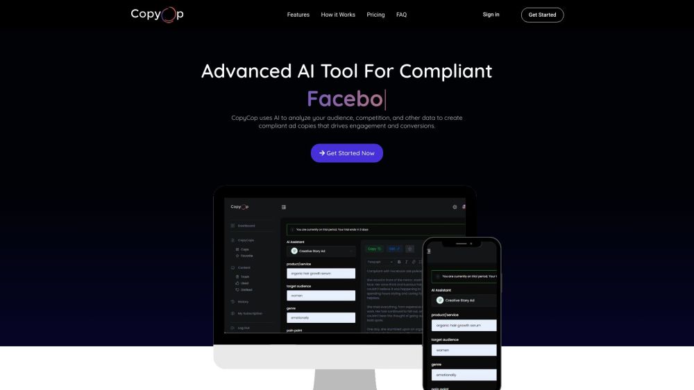 Copycop AI : Compliant, High-Converting Facebook Ads Tool