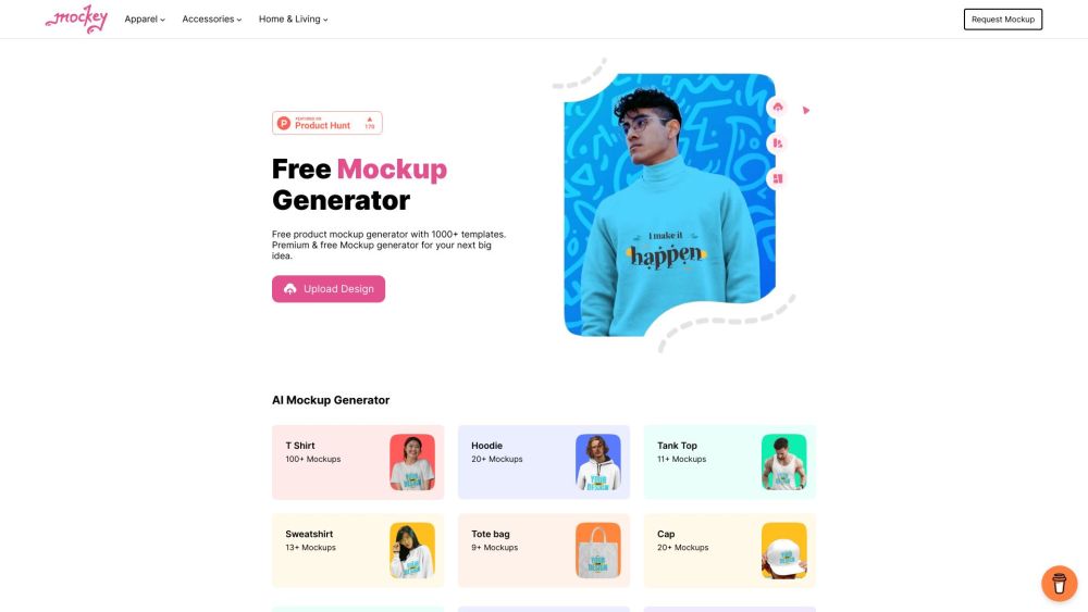 Mockey: Free AI Tool for 1000+ High-Quality Online Mockups