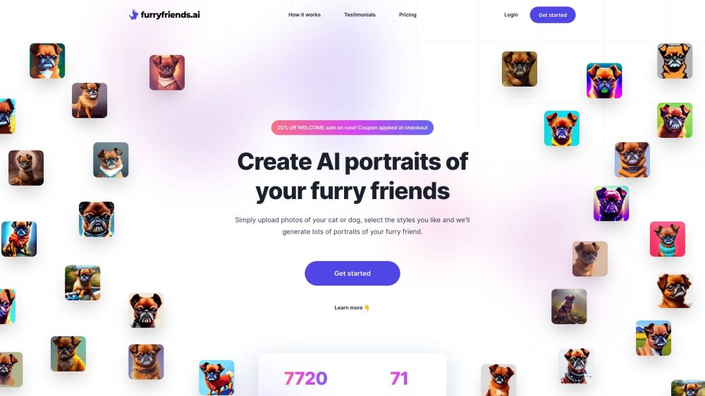 FurryFriends.ai: AI Pet Portraits, Artistic Styles, Cute Pet Images