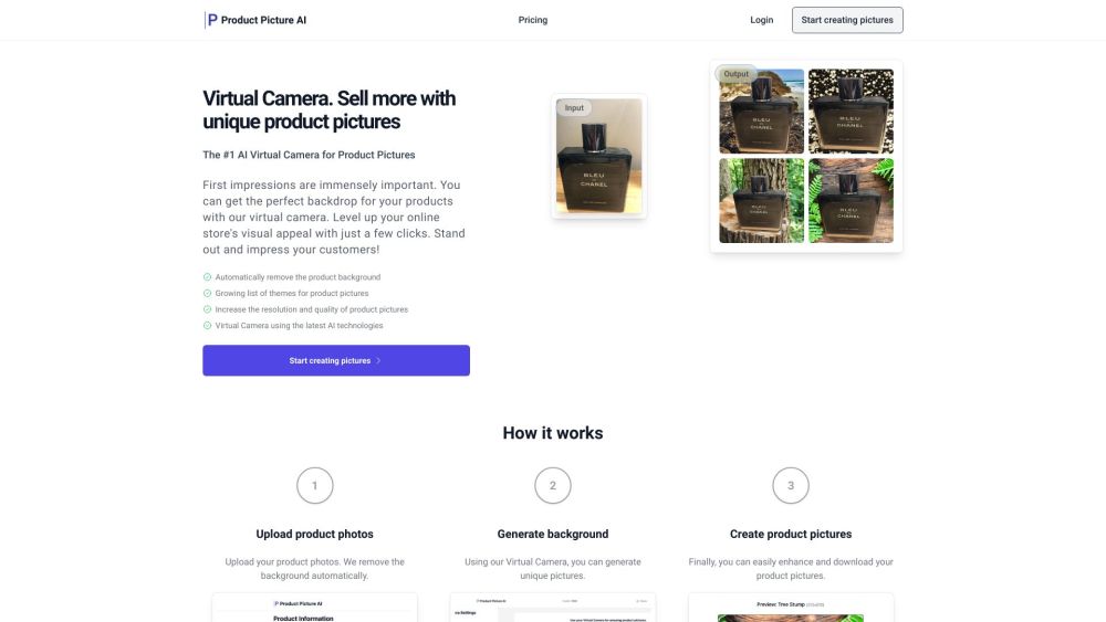 ProductPicture Virtual Camera: AI-Powered, Enhances Product Photography