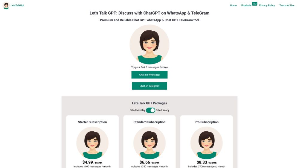 LetsTalkGpt: Chatbot Tool for WhatsApp & Telegram AI Conversations LetsTalkGpt: Chatbot Tool for WhatsApp & Telegram AI Conversations
