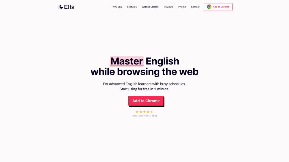 Elia: Boost English Vocabulary, Enhance Skills & Productivity