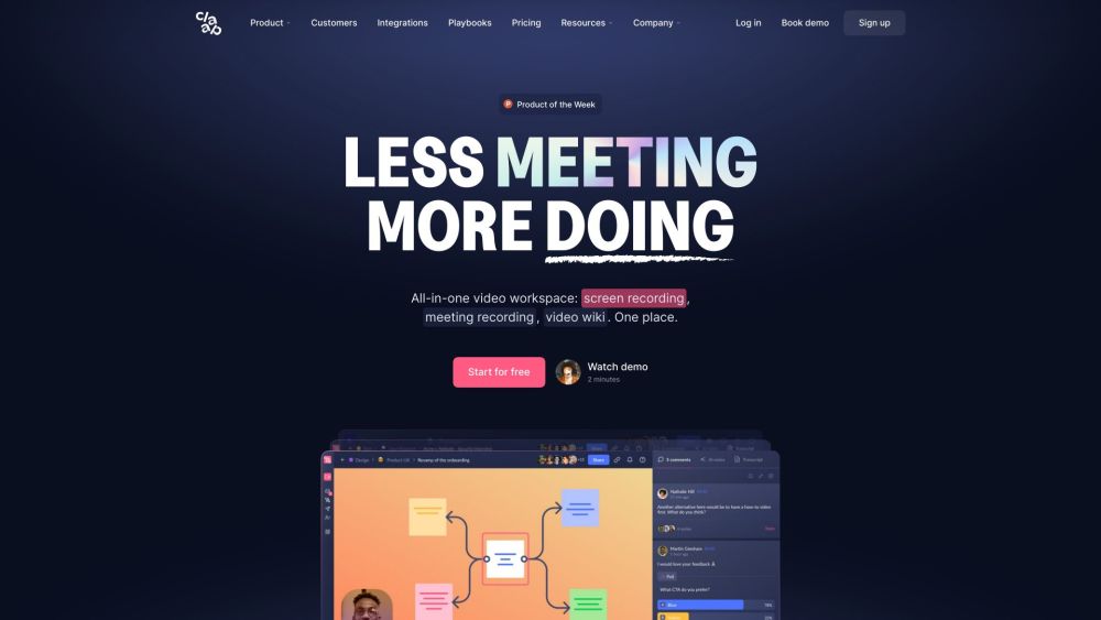 Claap: Streamline Teamwork with Video Workspace & AI Notes