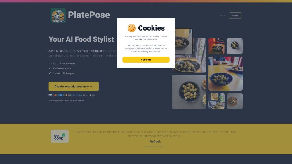 PlatePose: AI-Generated Professional Food Photos for Marketing