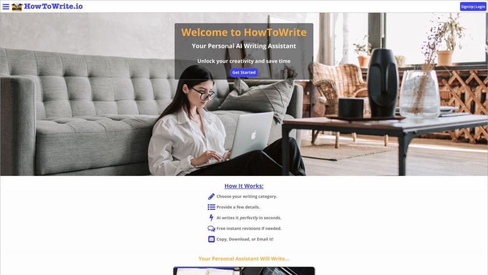 HowToWrite.io: AI Writing Assistant for Songs, Letters, Speeches