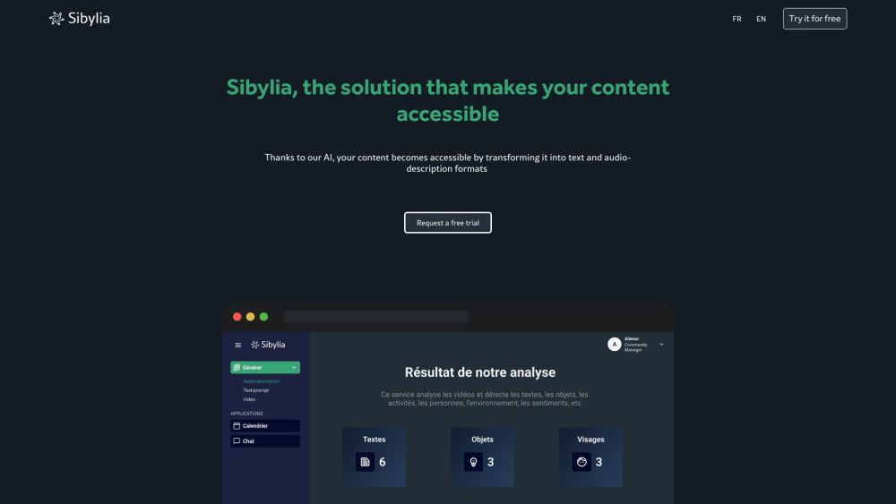 Sibylia: AI-Powered Audio Descriptions for Enhanced Accessibility