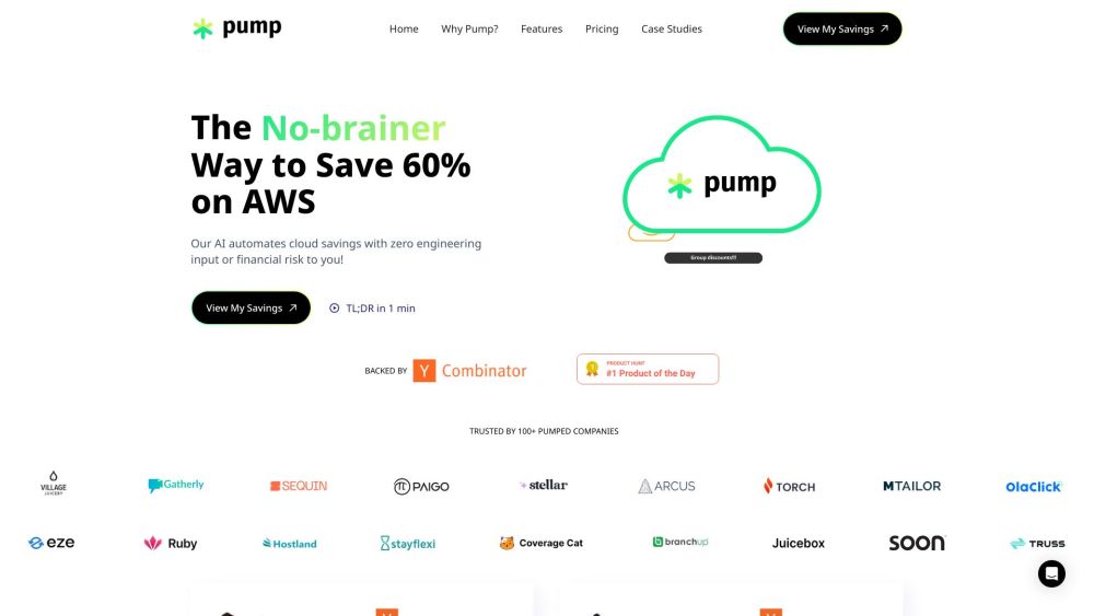 Pump: AI-Driven Cloud Savings Platform for AWS Costs