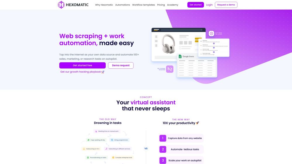 Hexomatic: Web Scraping & Automation for Sales and Marketing