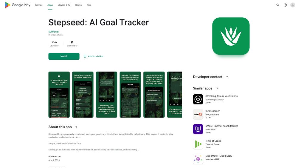 Stepseed: AI Goal Setting & Life Coaching App for Tracking Progress