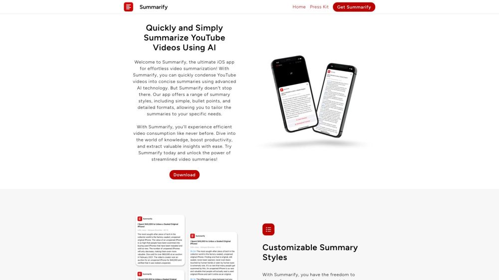 Summarify AI: Ultimate iOS App for Effortless YouTube Video Summarization