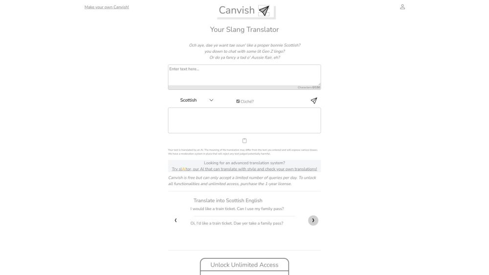 Canvish: Translate Text to Scottish, Australian, Gen Z Slang & More