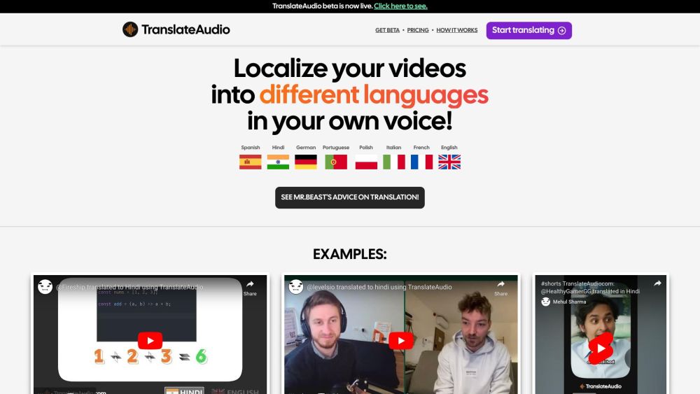 TranslateAudio: AI Voice Translation for Global Audiences