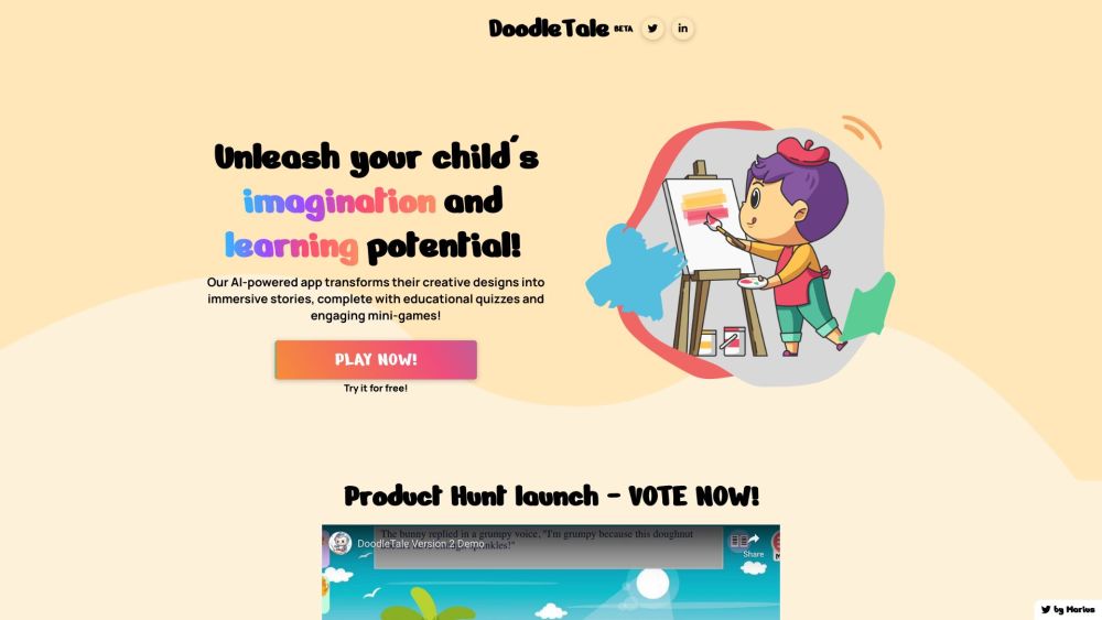 DoodleTale: Boost Kids' Creativity & Motor Skills with Engaging App