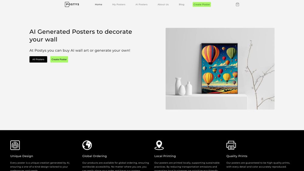 Postys : AI-Generated Wall Art for Home & Office Spaces