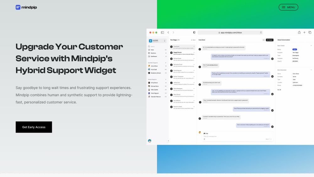 Mindpip: Hybrid Widget for Personalized Human and Synthetic Support