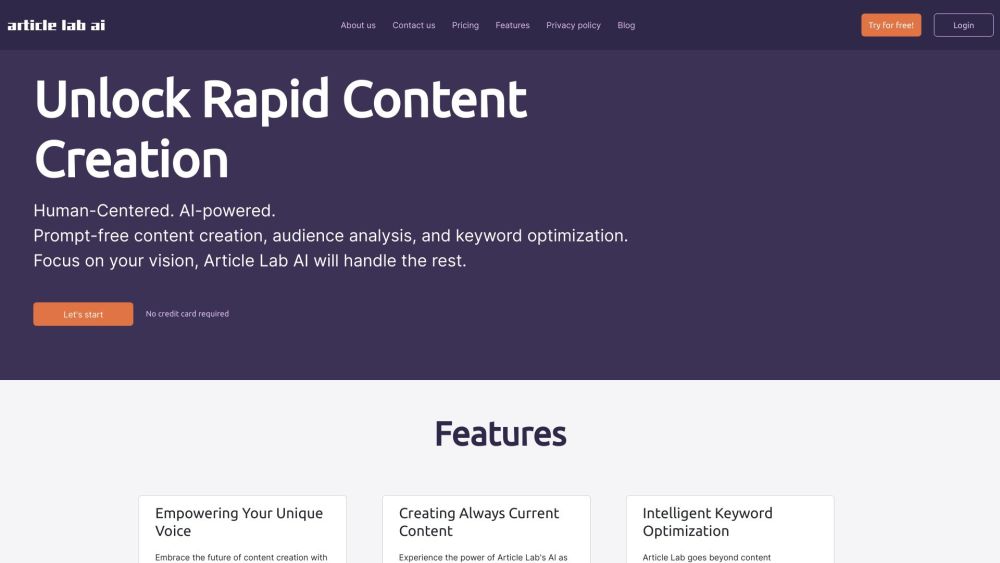 Article Lab: Rapid, SEO-Optimized, Comprehensive Document Creation