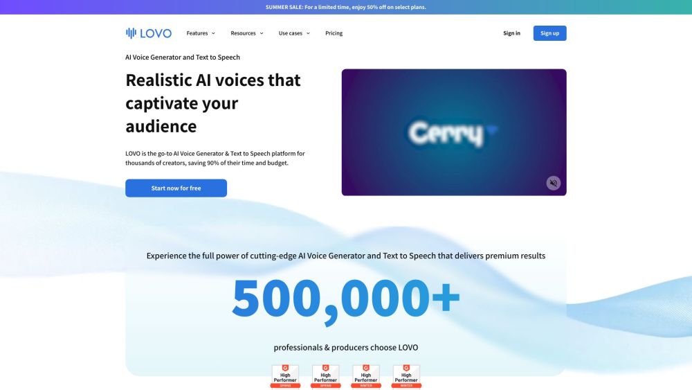 LOVO AI Voice Generator: 100+ Languages, 500+ Voices, AI Tech