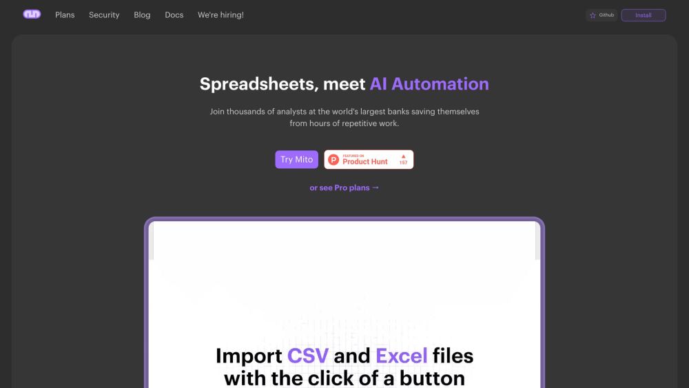 Mito: Python Spreadsheet Automation & Code Generation Tool