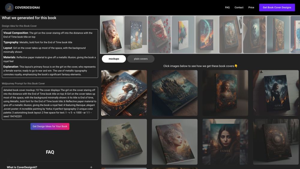 CoverDesign AI: AI-Powered, Quick & Easy Book Cover Design Solutions