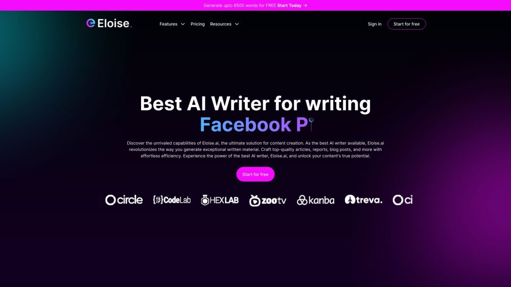 Eloise AI: AI-Powered Writing Tool for Quick, Quality Content